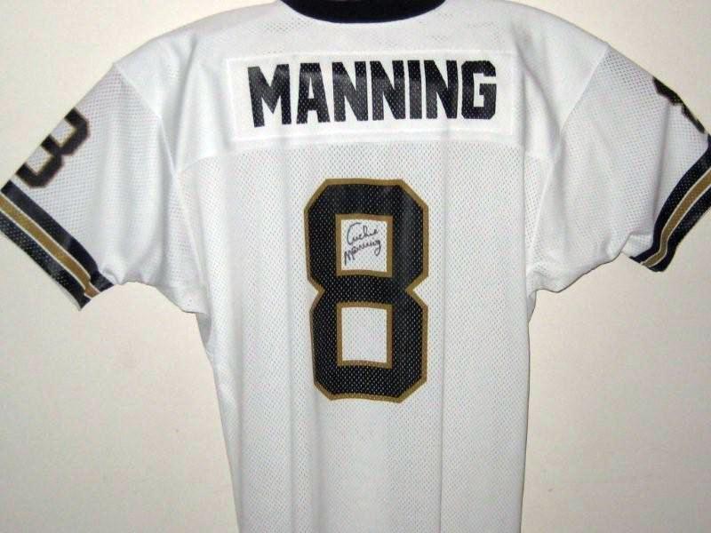 Archie Manning New Orleans Saints Autographed White Mitchell